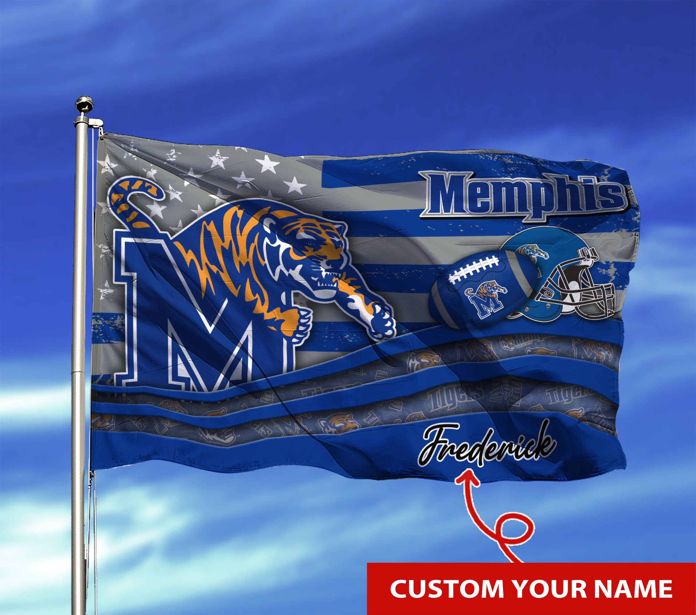 Memphis Tigers Custom Flag3x5ft For This Season TU26897